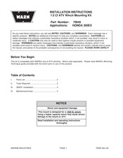 Warn 70045 Installation Instructions