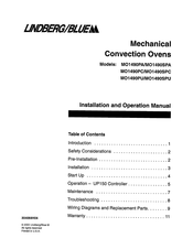 Lindberg/Blue M01490SPC Installation And Operation Manual