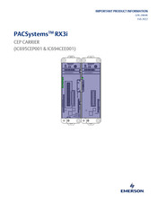 Emerson PACSystems RX3i CEP001 Important Product Information