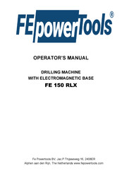 FE Powertools 150 RLX Operator's Manual