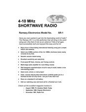 Ramsey Electronics SR-1 Instruction Manual