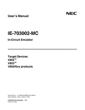 NEC IE-703002-MC User Manual