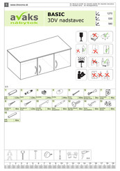 Avaks Nabytok BASIC 3DV nadstavec Assembly Instructions