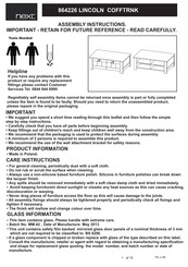Next 864226 LINCOLN COFFTRNK Assembly Instructions Manual