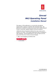 Kongsberg Simrad Mk3 Installation Manual
