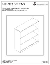 Ballard Designs Original Home Office MO315 Quick Start Manual