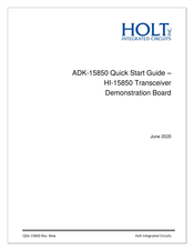 HOLT ADK-15850 Quick Start Manual