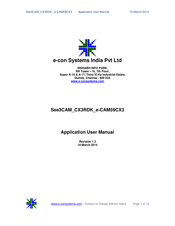 e-con Systems See3CAM CX3RDK Series Application User's Manual