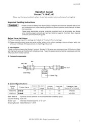 Shodex C18-4D Operation Manual