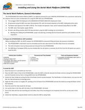 Smiley Lifting Solutions URW706 Quick Start Manual