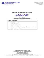 Sumitomo Electric Lightwave FutureFLEX Installation Manual