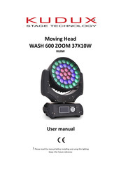 Kudux WASH 600 ZOOM 37X10W User Manual