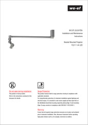 WE-EF FLD111 Installation And Maintenance Instructions Manual