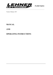 Lehner Lifttechnik Delphin Manual And Operating Instruction