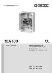 Bandini Industrie GiBiDi BA100 Instructions For Installations