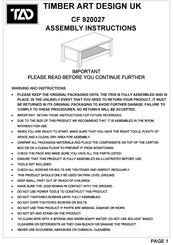 Tad CF 920027 Assembly Instructions Manual