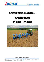 Farmet VIDIUM P 350 Operating Manual