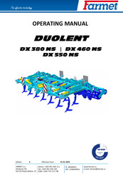 Farmet DUOLENT DX 550 NS Operating Manual