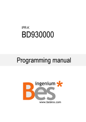 Bes Ingenium IPR-K BD930000 Programming Manual