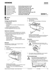 Siemens OCI611 Series Installation Instructions Manual