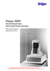 Dräger Oxipac 2000 Instructions For Use Manual