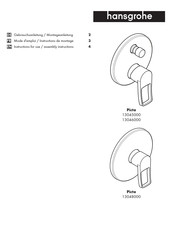Hans Grohe Picta 13048000 Instructions For Use/Assembly Instructions
