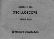 Hitachi V-209 Operation Manual