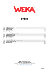 Weka DKS32 Original Instructions Manual
