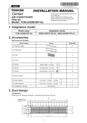 Toshiba TCB-LK2801DP-UL Installation Manual