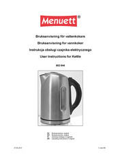 Menuett 802-544 User Instructions