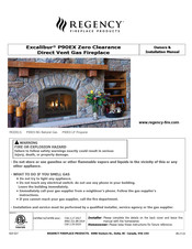 Regency Fireplace Products Excalibur P90EX Owners & Installation Manual