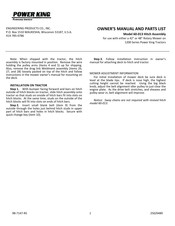 power King 60-013 Owner's Manual And Parts List
