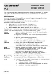 Unitronics UniStream USC-C3-R20 Installation Manual
