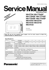 Panasonic NN-H744 Service Manual