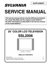 Sylvania SSL2006 Service Manual