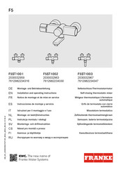 Franke F5ST1001 Installation And Operating Instructions Manual