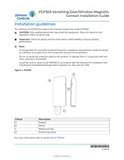 Johnson Controls PGP303 Installation Manual