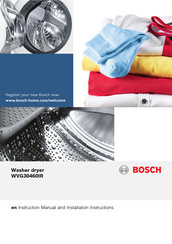 Bosch WVG30460IR Instruction Manual And Installation Instructions