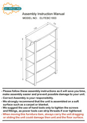 Workzone ELITEBC1800 Assembly & Instruction Manual