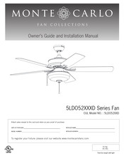 Monte Carlo Fan Company 5LDO52 Series Owner's Manual And Installation Manual