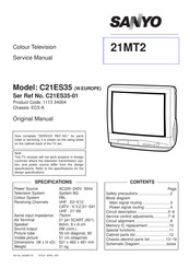 Sanyo C21ES35 Service Manual