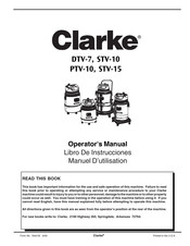 Clarke DTV-7 Operator's Manual