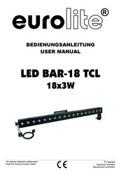 EuroLite LED BAR-18 TCL 18x3W User Manual