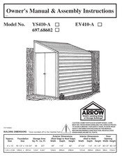 Arrow YS410-A Owner's Manual & Assembly Instructions