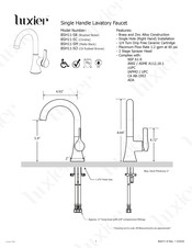 Luxier BSH11-SB Instruction Manual