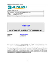 Ponovo PW666i Hardware Instruction Manual