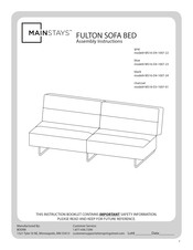 Mainstays FULTON MS18-D3-1007-01 Assembly Instructions Manual