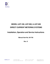 DynAmp LKP-400 Installation, Operation And Service Instructions