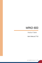 Onyx MPAD-800 User Manual