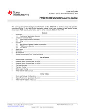 Texas Instruments TPS61196EVM-600 User Manual
